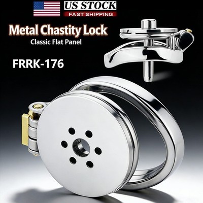 Classic Flat Panel Metal Chastity Device Secure Lock Adult Intimate Care US