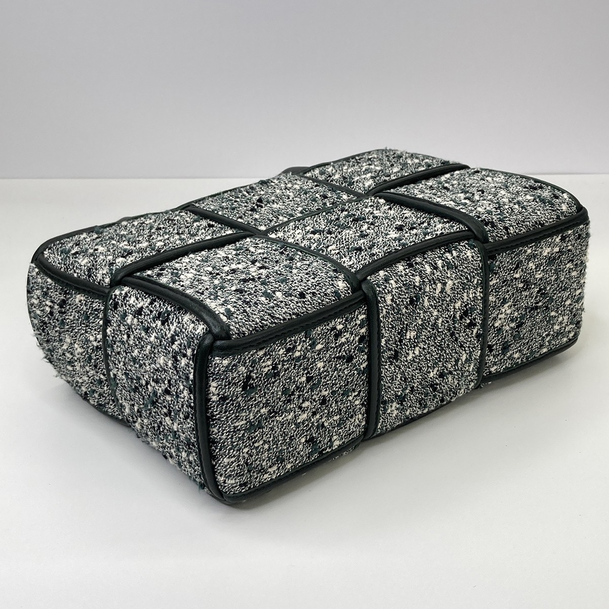 Bottega Veneta Mini Arco 2-Way Tote Tweed Leather Green Black thumbnail 5