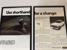 FRAMED Original 1978 Mk2 Ford Escort RS2000 Custom Magazine Advert Poster Retro