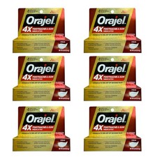 6 BOXES Orajel 4X Toothache Gum Severe Pain Cream Immediate Relief 0.33oz 2027