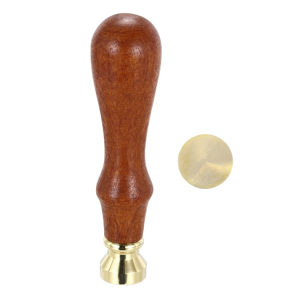Pour 15mm Tampon Cire Ronde Tête Laiton Non Gravée - Photo 1/4