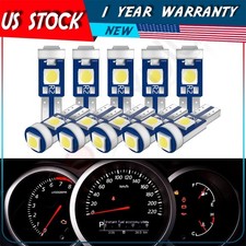 10x T5 74 37 3smd-3030 Led Speedometer Instrument Gauge Cluster Dash Light Bulbs