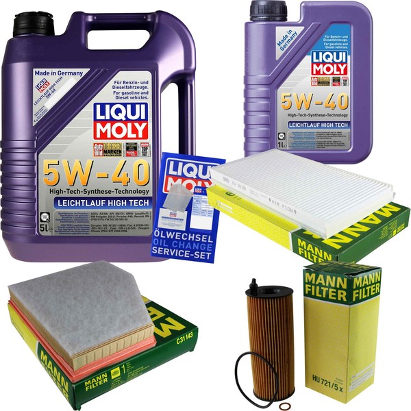 Inspektionskit Filter Liqui Moly ÖL 6L 5W-40 FüR Bmw 5Er Touring E61 520D E60-image