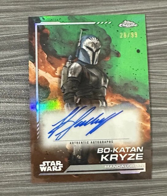 2024 Bowman Chrome Bo-Katan Kryze Auto Green /99 Katee Sackhoff
