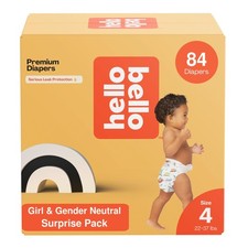 Hello Bello Diapers Size 4 22-37 lbs 84 Ct Girl/Neutral Patterns - Hypoallerge