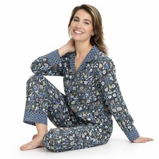Vera Bradley Women's L Pajama Set Green Cotton H0358