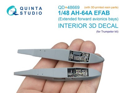 Quinta Studio 1/48 AH-64A Forward Avionics Bays 3D-Interior (Trumpeter) +...