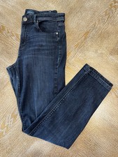 J. Jill Denim Pants Sz 8 Straight Leg Dark Wash Waist 32  Inseam 28.5  Mid Rise