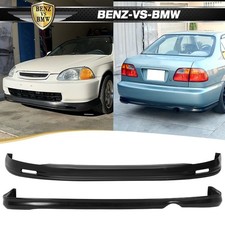 Fits 96-98 Honda Civic 2dr4dr Mugen Style Front Bumper Lip Rear Bumper Lip Pp