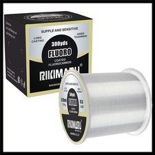 300 Yard Clear Fluorocarbon Fishing Line - 20Lbs Breaking Strength for Anglers