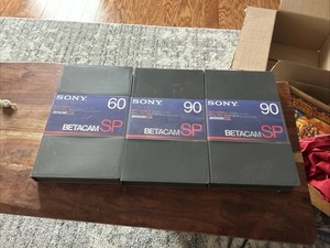 Lot of 3 Betacam SP Tapes 2-90 Minutes 1-60 Minute