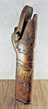 AA&E Leathercraft Deer Motif Holster #8071 1983 NOS 6" Single Action Revolver RH