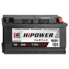 PKW Batterie 12V 88Ah Starterbatterie Autobatterie 353x175x190mm 590122072