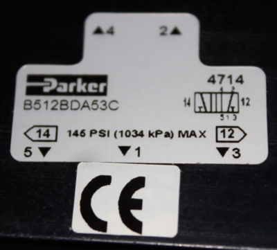 Parker B522BDH53C Pneumatic Valve 4 Way 2 Position Dual Solenoi - New In Box