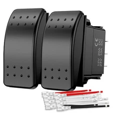 Nilight 2 Pack Momentary Rocker Switches 6 Pin Waterproof DPDT Toggle Switch