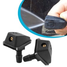 4pcs Car Windscreen Water Spray Jets Washer Nozzles Adjustable Accessories Black