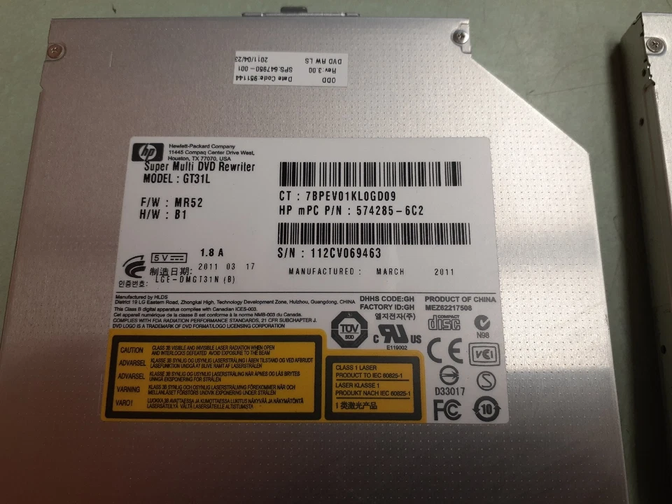 (2) HP ProBook GT31L DVD±RW CDRW Drive 574285-6C2 647950-001 -Black/Silver Bezel - Image 2 of 4