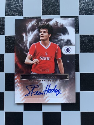 2022-23 Panini Chronicles Origins Auto Premier League Steve Hodge Silver /50