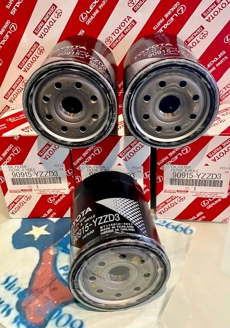 3 x TOYOTA Oil Filter 90915-YZZD3 4Runner Tundra Tacoma Sequoia + Drain Plug - Image 3 of 4