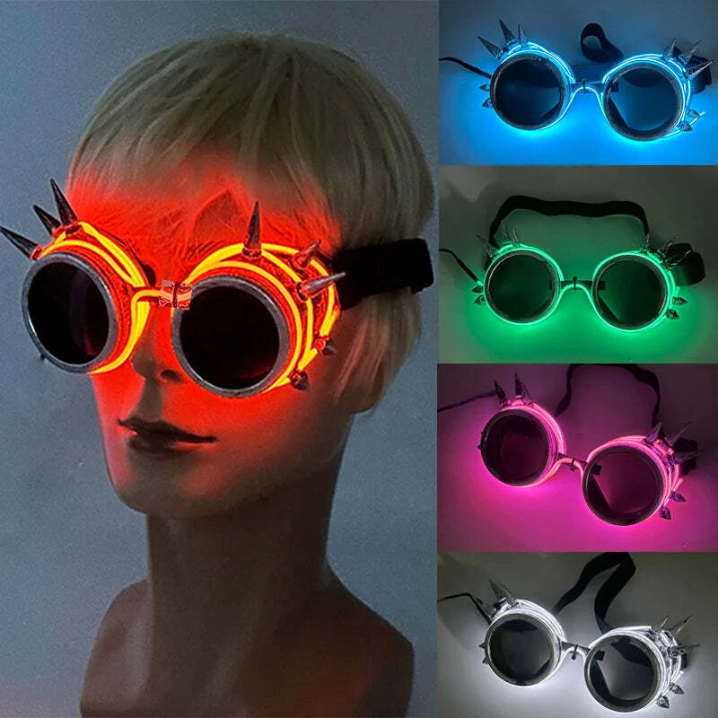 Cyber De Soleil des Lunettes de Soudage Welding Goggles LED Steampunk