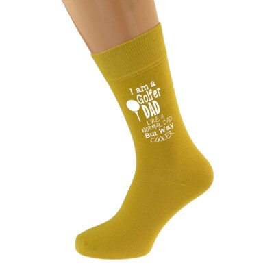 I am a Golfer But Way Cooler Dad Mustard Socken UK 5-12 - N1104