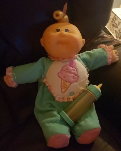 Cabbage Patch Kids Sippin Kid 1989 Cornsilk Blonde Hair Blue Eyes With Bottle - Picture 1 of 5