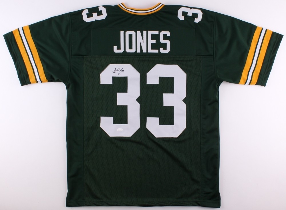Aaron Jones Autographed Signed Packers Jersey (JSA COA) Green Bay 5Th Round Pick 2017 R.B. 