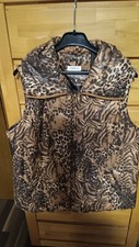 Damen Gelco Weste Jacke Gr.48 Tiger Muster Braun Neuwertig 