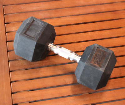 22,5 kg HEXAGON Hantel gummiert Kurzhantel Metall Hex Hanteln Gewicht weights