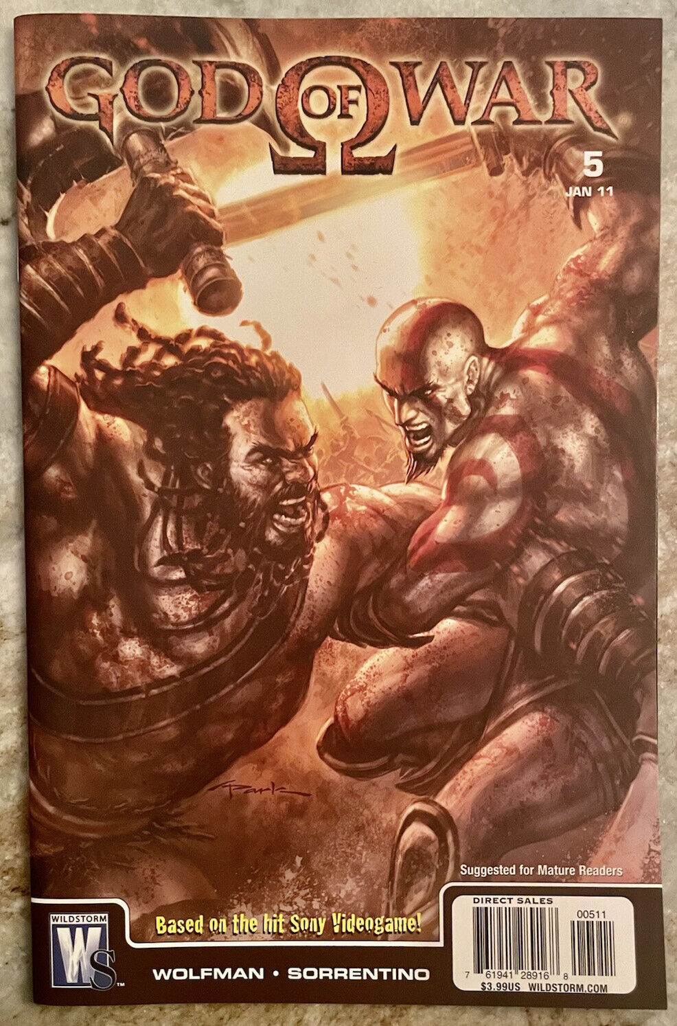 GOD OF WAR DC WildStorm Comic #5 Kratos 5thAppearance Wolfman Sorrentino NM 2010