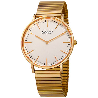 Men's August Steiner AS8216YG Classic Quartz Movement Expansion Bracelet Watch