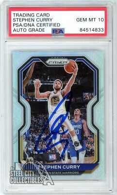 Stephen Curry 2020-21 Panini Prizm Autograph Silver Card #159 - PSA/DNA 10  | eBay