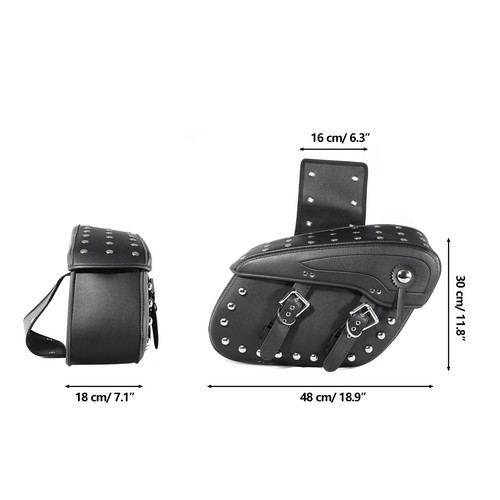 Side Saddlebags Bag Tool Luggage For Honda Shadow ACE Aero Spirit VT 750 1100 - Picture 2 of 12