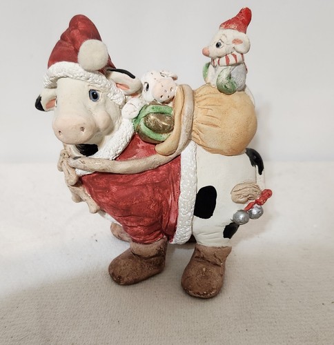 RARE VTG -DREAMSICLES Cast Art "Santa Cow" Cherub Figurine