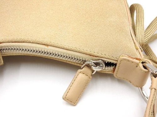Christian Dior Admit It Lace-Up Hobo One Shoulder Bag Suede Leather Beige X-9240 - Picture 10 of 15