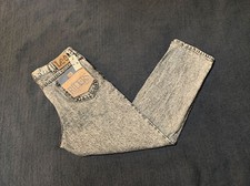 Mens VTG NWT 80  s LEE Riders Acid Washed Ice Black Jeans Size 40/32 USA Made