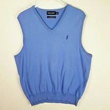 POLO GOLF Sweater Vest Men's XL Blue Embroidered Ralph Lauren