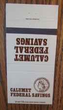INDIAN MATCHBOOK: CALUMET FEDERAL SAVINGS BANK (DOLTON SAUK VILLAGE CHICAGO) F16