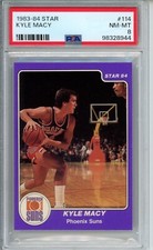 1983-84 STAR #114 KYLE MACY PSA 8 CENTERED WAY NICER PHOENIX SUNS LEGEND