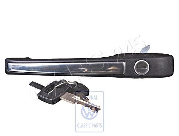 Genuine Volkswagen Door Handle Outer Black Right NOS AUDI VW 