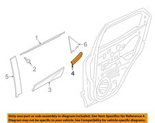 FORD OEM 18-22 EcoSport Rear Door Exterior Trim-Applique GN1Z74291A08A