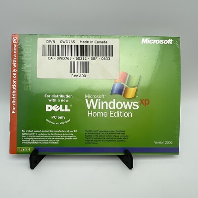   Dell Windows XP Home SP2 Reinstall CD Factory Sealed 0WD765 NO KEY INCLUDED