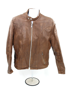VTG SCHOTT LEATHER JACKET EASY CYCLE RIDER PERFECTO Cafe Racer