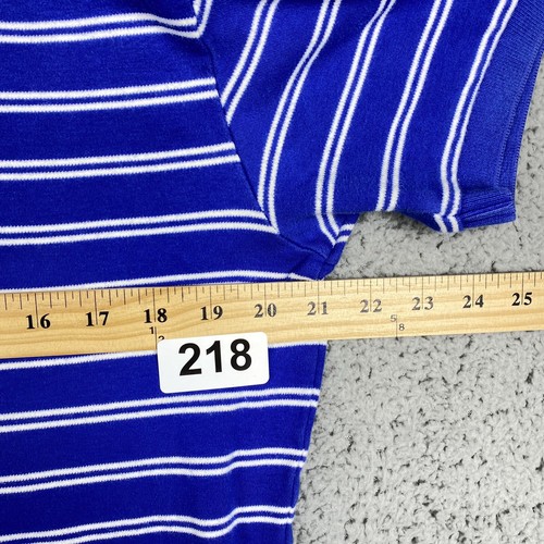 Camisa De Colección Polo Ralph Lauren Para Hombre M Azul Blanco Rayas Cuello Manga Corta - Imagen 11 de 12