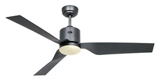 DC fan with LED lamp Eco Dynamix grey fan saving motor