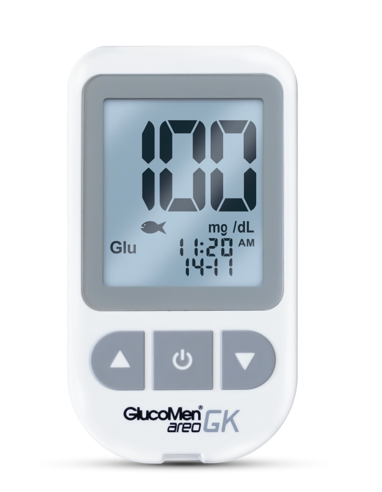 Glucomen Areo GK Blood Glucose & Ketones Monitor/Meter/System + Test Strips