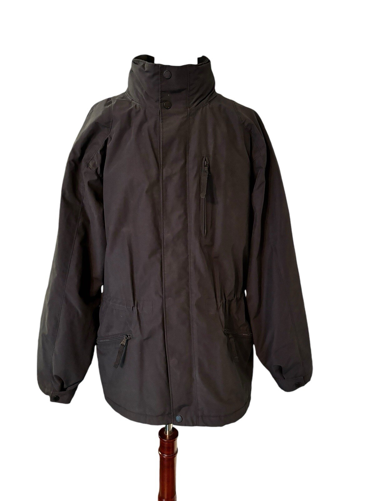 Polo Ralph Lauren pile trapuntato foderato nero giacca nero pony coulisse uomo M