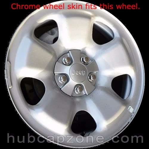 20152016 17" Jeep Cherokee Wheel Skins Chrome Hubcaps Cherokee Wheel