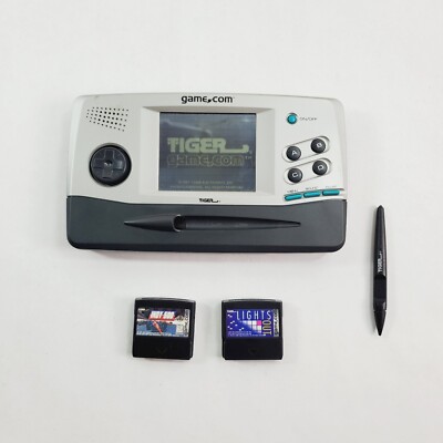 Tiger Game.com Handheld with Console Stylus Indy 500 Lights Out Tested Working