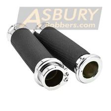 1" Chrome Motorcycle Hand grips For Harley Davidson Sportster Dyna Softail